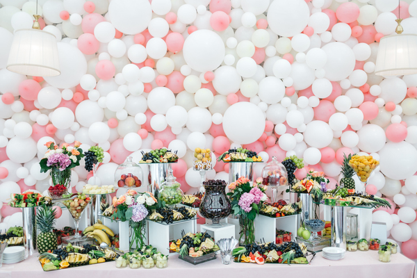 Decoración con globos de fondo